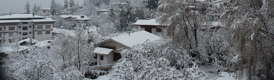 Winter in Bhutan, covered in thick blanket of snow